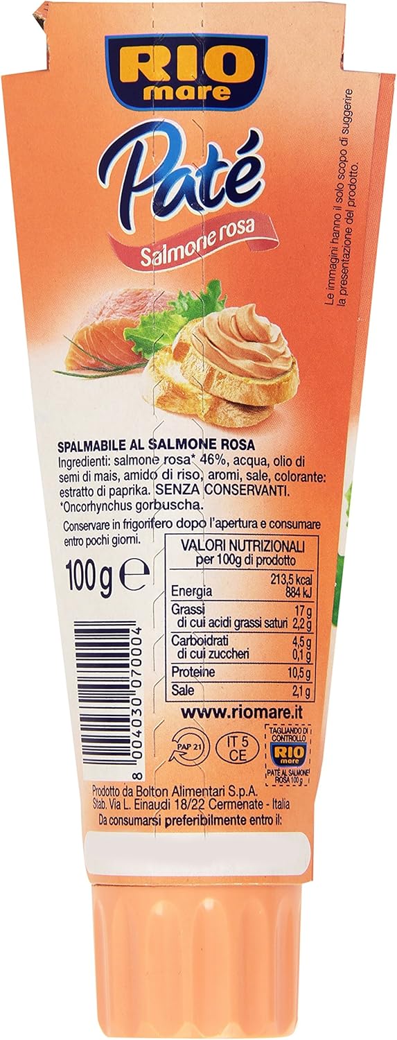 Rio Mare Snack Salmone Rosa Tubo, 100g