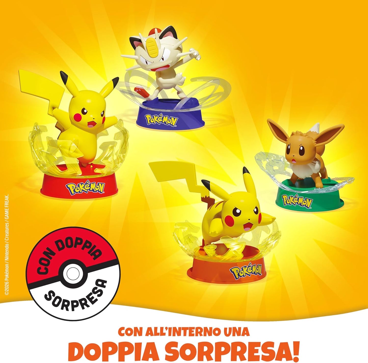 Kinder GranSorpresa Gigante Pokemon, Uovo di Pasqua Kinder 2026 di Finissimo Cioccolato al Latte con Doppia Sorpresa Pokemon, 320 g