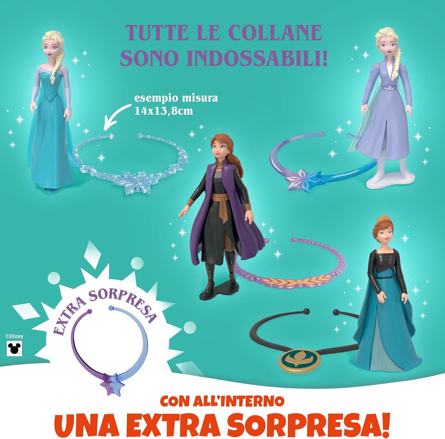 Kinder GranSorpresa Maxi Disney Frozen, Uovo di Pasqua Kinder 2026 di Finissimo Cioccolato al Latte con Sorpresa Disney Frozen, 220 g