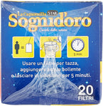 Camomilla Sogni d'oro setacciata, astuccio da 20 Filtri, concediti un po' di relax e sonni tranquilli, gusto inconfondibile e piacevole, pronta soli in 5 min.