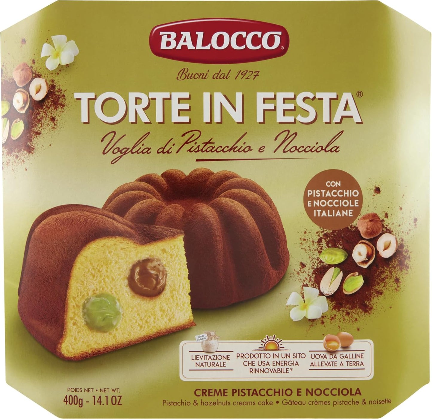 Balocco Torta Pistacchio e Nocciola, 400g