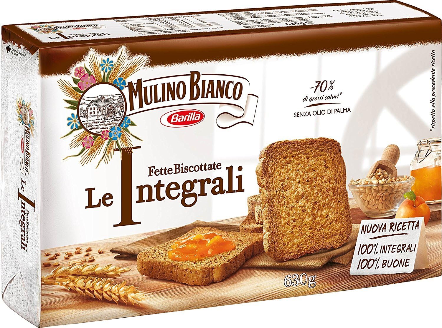FETTE BISCOTTATE MULINO BIANCO INTEGRALI 6 X 630 GR