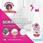 Chanteclair - Sgrassatore con Candeggina, Profumo Classico, Ideale per Smacchiare, igienizzare e Deodorare, Linea Forza&Igiene - 12 Flaconi da 625 ml