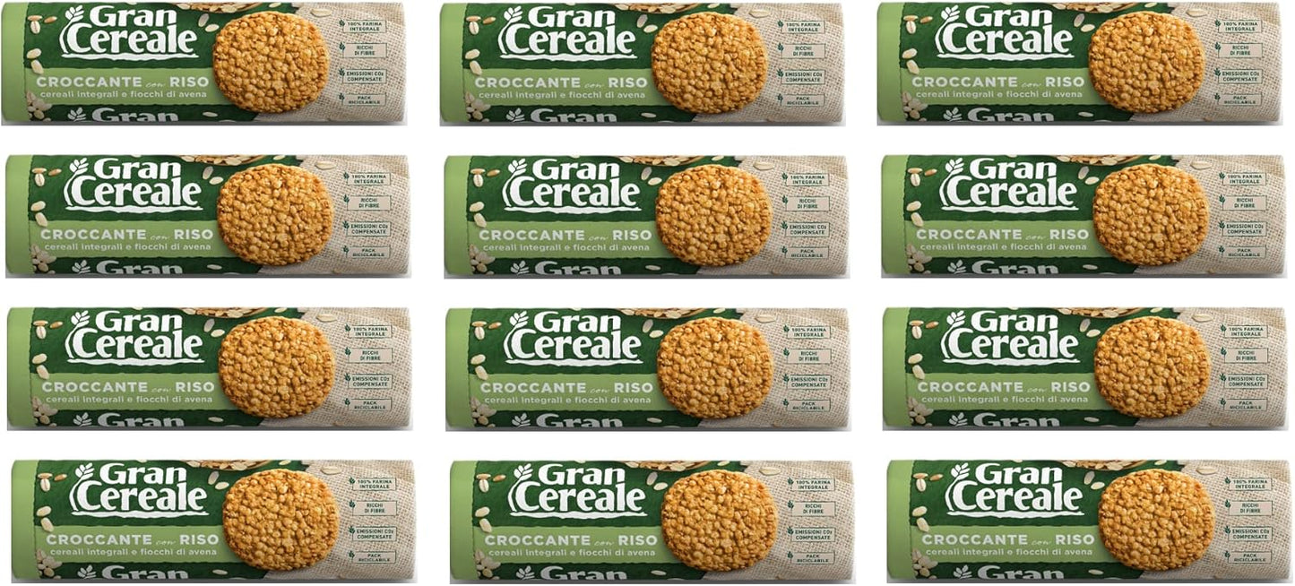 12 X Mulino Bianco Gran cereale biscotti con riso cereali biscotti Multi cerealien 230 G