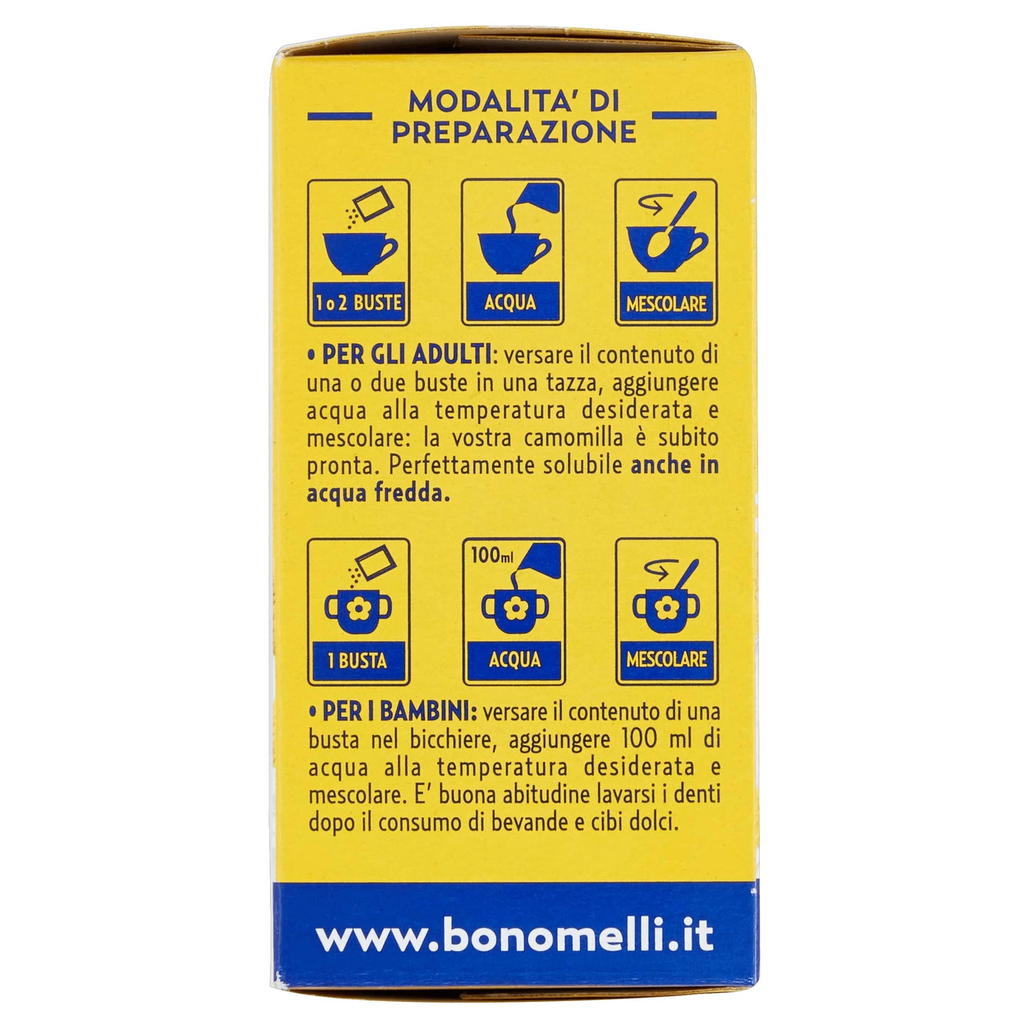 Bonomelli Camomilla Solubile Classica 20 bustine, Concentrato Estratto da Fiori Selezionati, Dona Momenti di Calma e Relax (Confezione da 2)