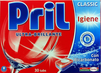 6 x PRIL Lavastoviglie Classic Igiene 30 Tabs 30 PEZZI