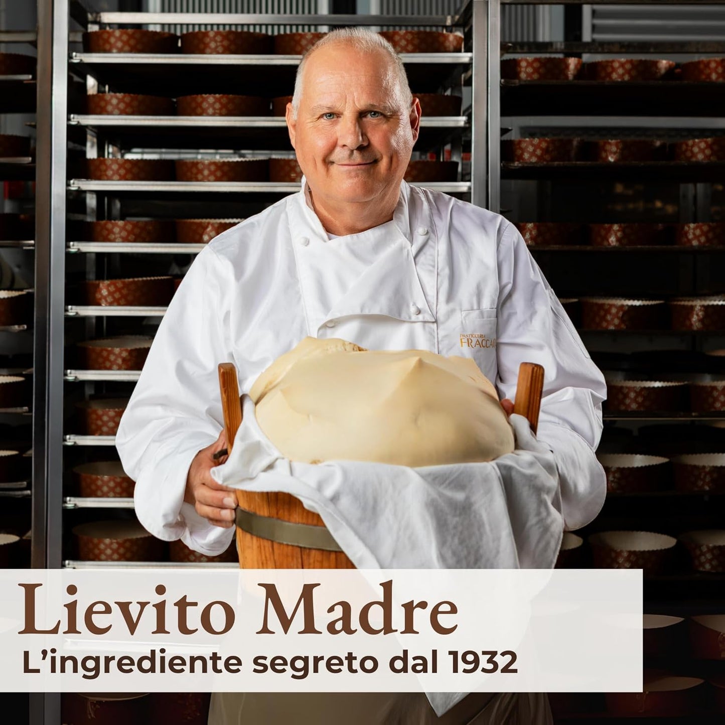 Colomba Artigianale alla Gianduia, 750 gr - Pasticceria Fraccaro 1932, Dolce Pasquale con Crema Gianduia e Glassa al Cioccolato, Senza Canditi, Lievitata Naturalmente, Linea Incarto Regalo
