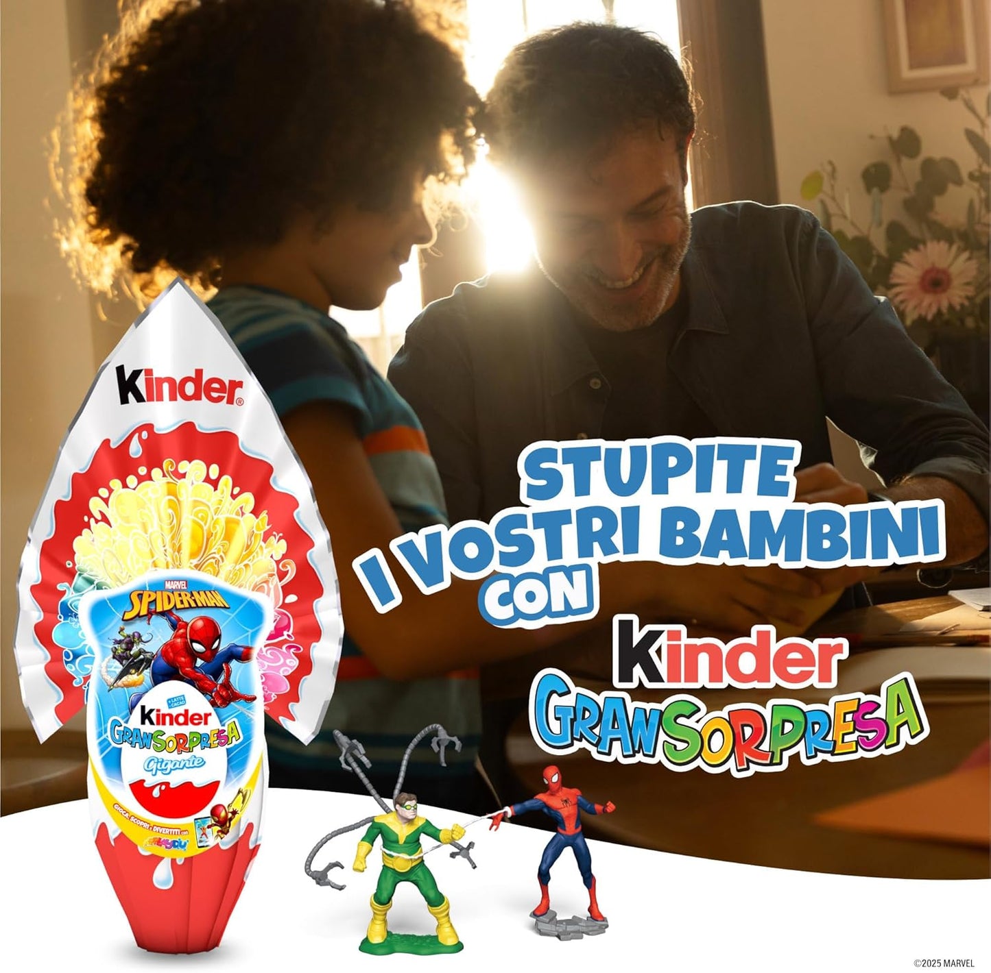 Kinder GranSorpresa Gigante Spiderman - Uovo di Pasqua Kinder 2025 di Finissimo Cioccolato al Latte con Sorpresa Spiderman, Idea Regalo Pasqua, 320 Grammi