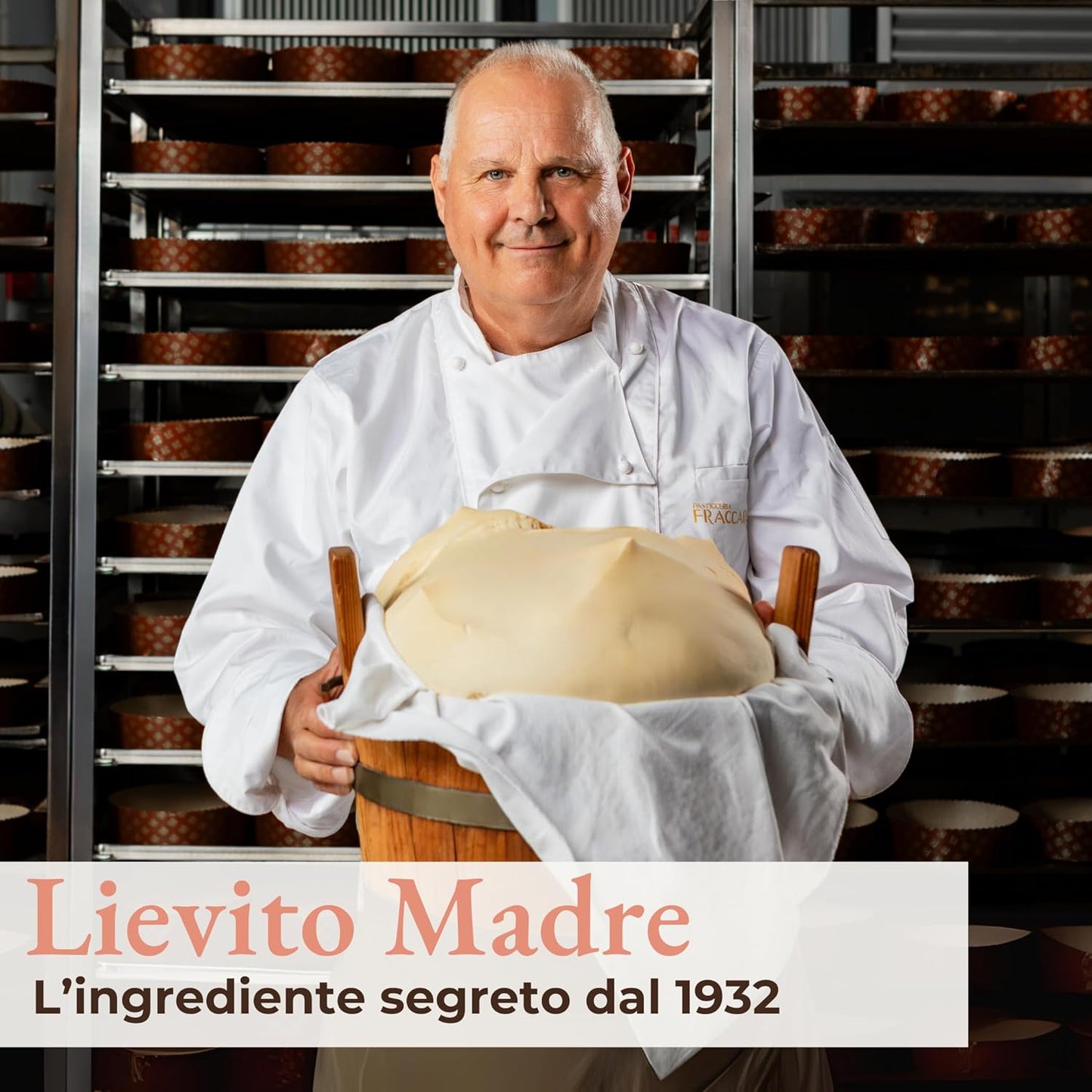 Colomba Artigianale alle Pesche Candite e Mandorle, 750 gr - Pasticceria Fraccaro 1932, Dolce Pasquale con Dolci Pesche Candite, Impasto con Lievito Madre, senza Scorze di Agrumi Canditi, Bauletto