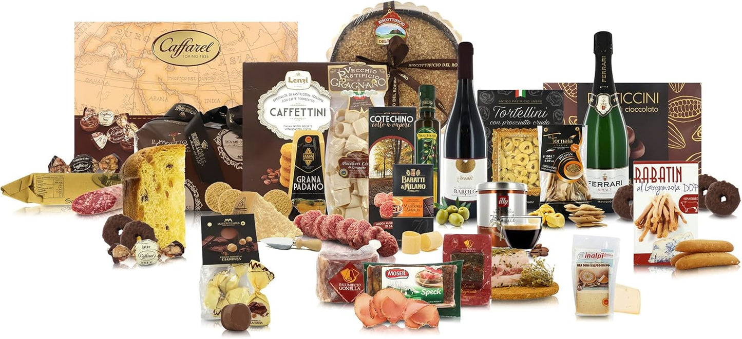 Villa Guelfa Cesto Natalizio ''Selezione'', Specialità Gastronomiche Gourmet In Confezione Regalo Per Natale