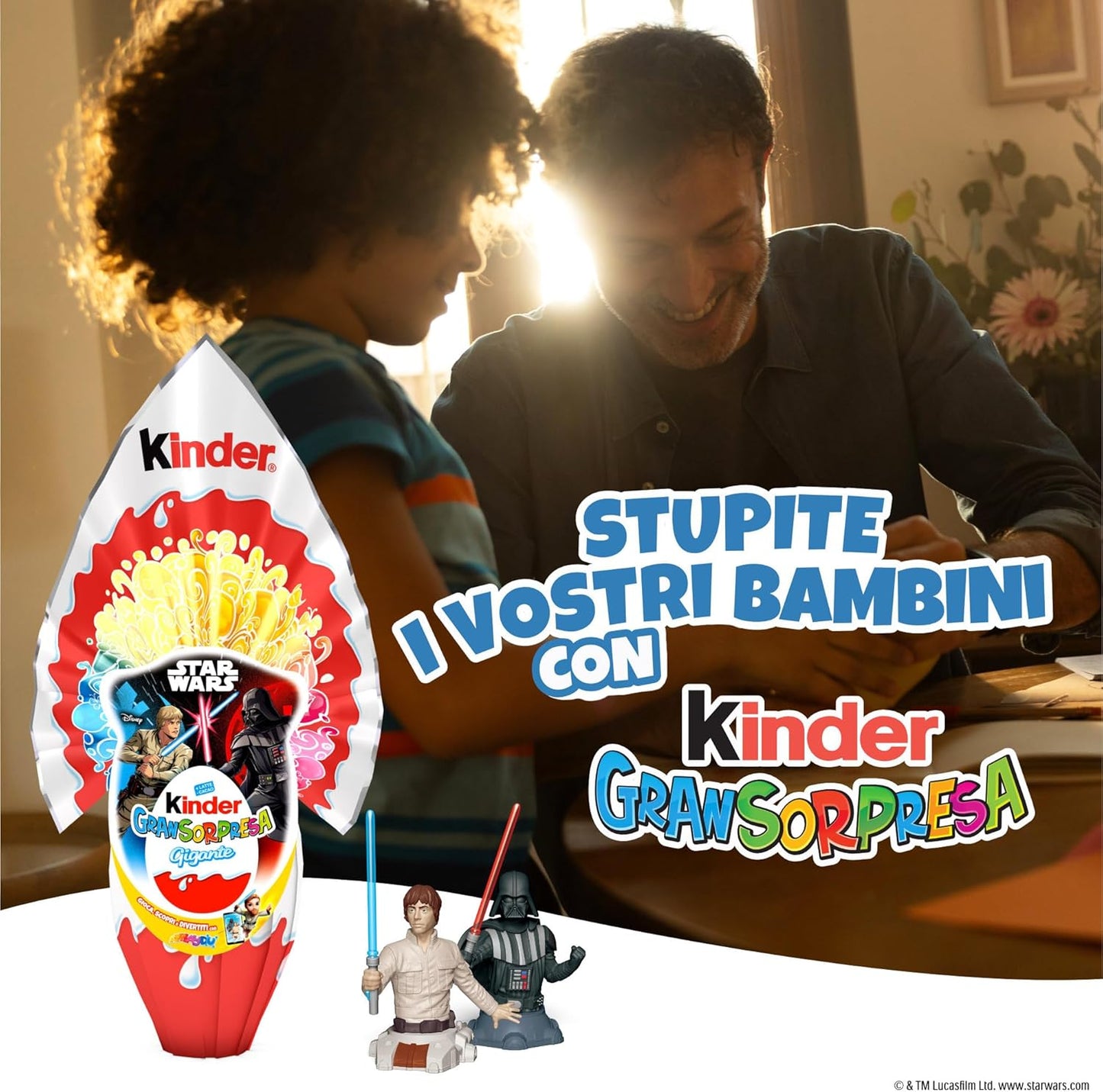 Kinder GranSorpresa Gigante Star Wars - Uovo di Pasqua Kinder 2025 di Finissimo Cioccolato al Latte con Sorpresa Star Wars, Idea Regalo Pasqua, 320 Grammi