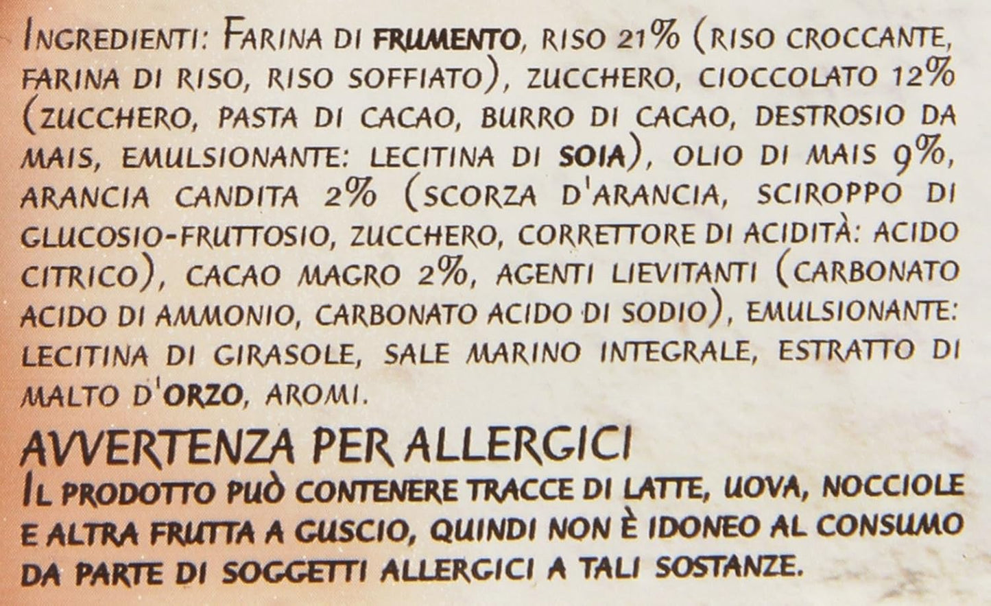 Galbusera RisosuRiso Biscotto con Riso, Cioccolato e Scorza D'Arancia 220 g