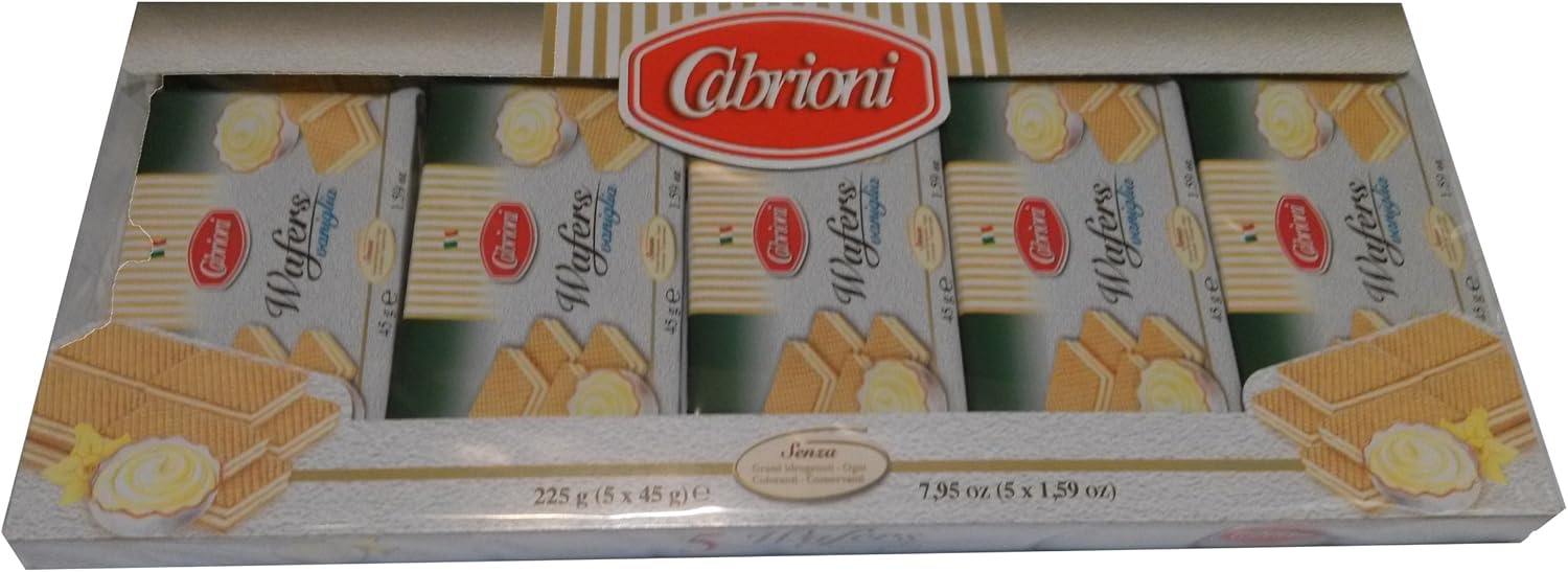 Cabrioni - Wafers, con Crema alla Vaniglia - 225 g