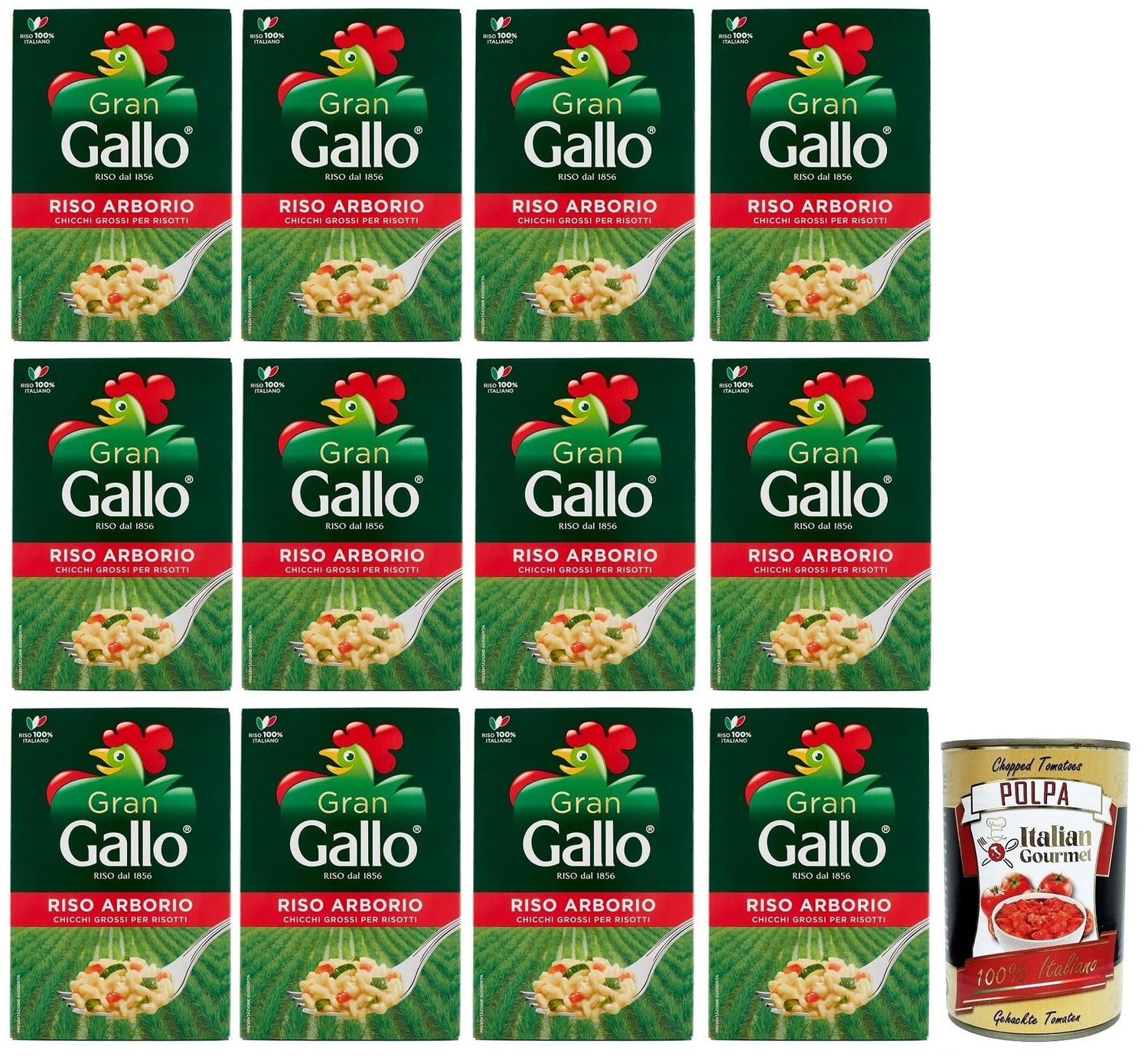 Gran Gallo - Risotti, Riso Arborio, Chicchi Grossi - 500 G - [confezione da 12]