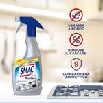 Smac - Brilla Acciaio, Detergente Spray, Azione Anticalcare e Lucidante, Sgrassatore con Barriera Protettiva, 520 ml