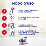 Smac Express - Sgrassatore con Candeggina, Detergente Spray con Azione Sgrassante e Igienizzante, 650 ml