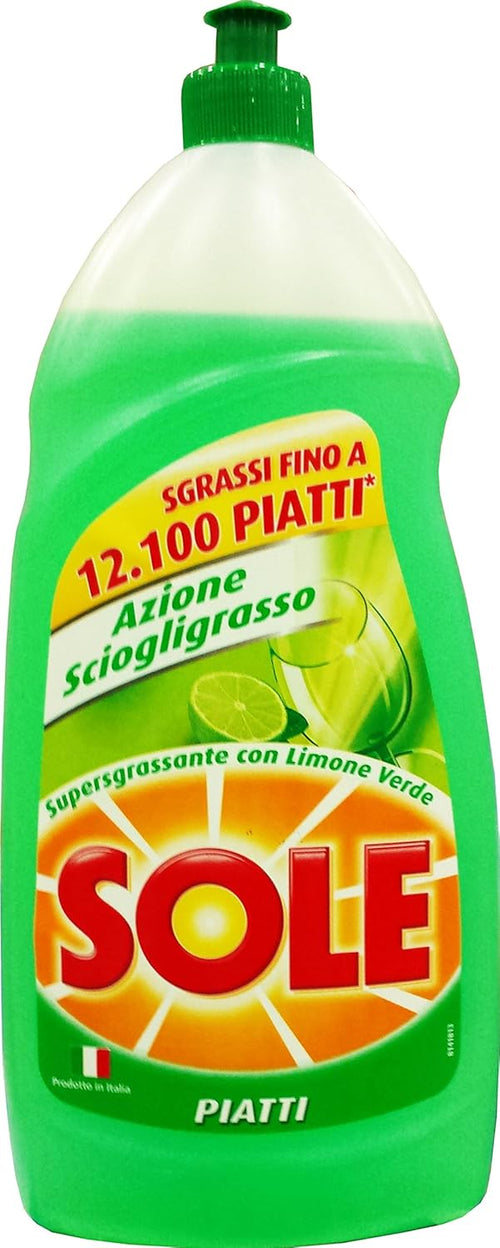 12 x SOLE PIATTI Lavapiatti Limone Verde 110 Ml