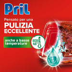 Pril Gel All In One Limone & Lime, Detersivo Lavastoviglie Liquido Multi-Azione Sporco Difficile, Confezione da 35 Lavaggi