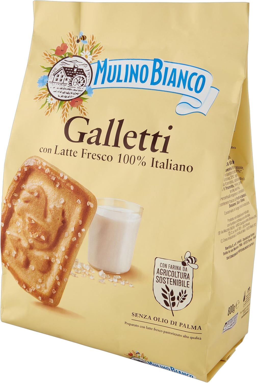 Mulino Bianco Biscotti Frollini Galletti, Colazione Ricca di Gusto, 800g