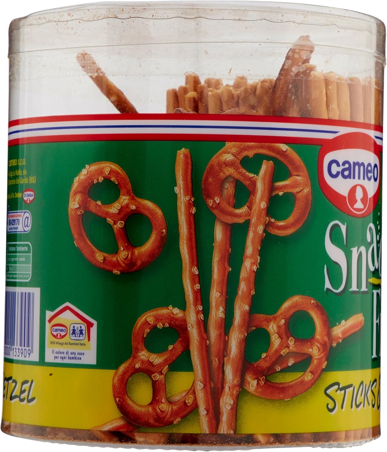 Cameo Snack Friends Sticks & Bretzel 300 g, Salatini Aperitivo, Mix di Sticks e Bretzel Alsaziani con Granelli di Sale in Superficie da Gustare in una Pratica Confezione da 300 g Complessivi