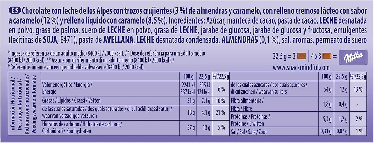 Chocolate Triple Caramelo Milka 90g