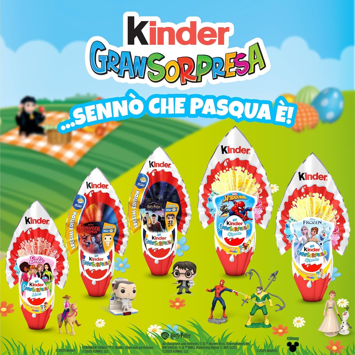 Kinder GranSorpresa Gigante Spiderman - Uovo di Pasqua Kinder 2025 di Finissimo Cioccolato al Latte con Sorpresa Spiderman, Idea Regalo Pasqua, 320 Grammi