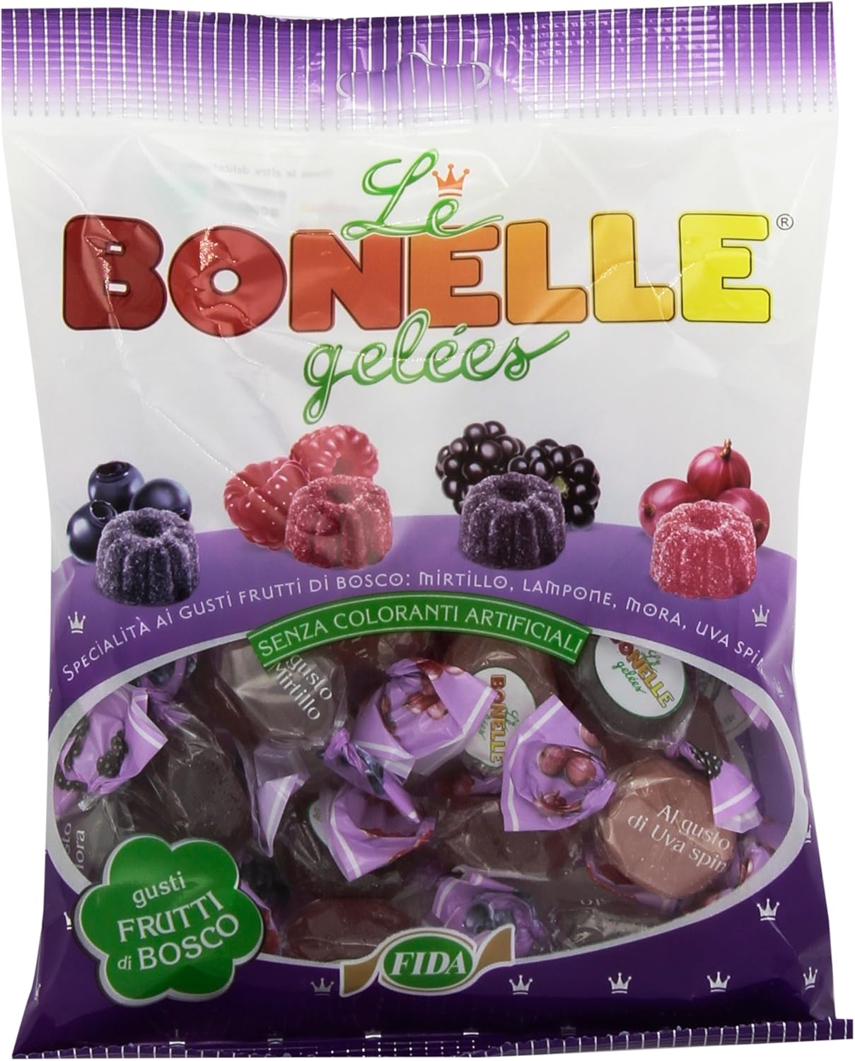 Bonelle - Caramelle Morbide, Gusti Frutti di Bosco, 160 g - [confezione da 6]