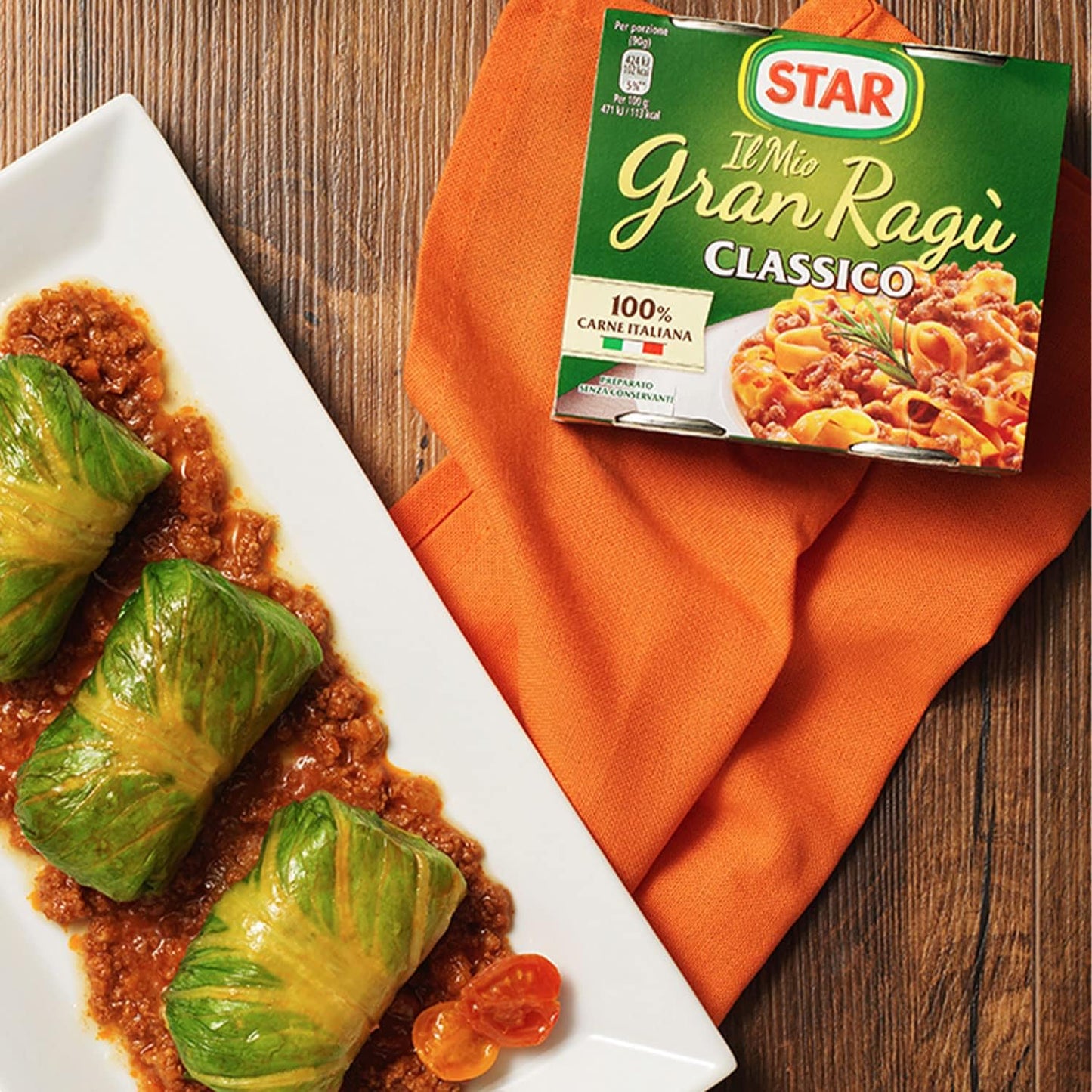 STAR Il Mio GranRagù Classico, 2 x 180gr, ragù preparato secondo la tradizione, 100% carne Italiana controllata e selezionata. Senza conservanti e senza glutine