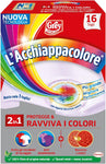 Grey L'Acchiappacolore Brillacolore, Additivi Bucato Fogli Cattura Colore e Ravviva Colori, 1 Confezione