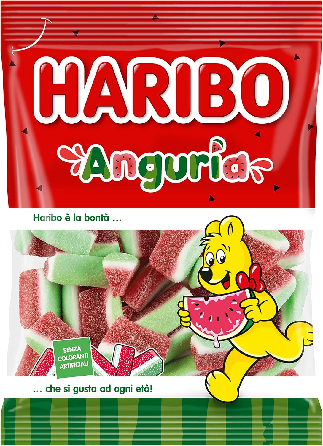 Haribo Anguria, Caramelle Gommose, Gusto Frutta, Ideali per Feste e Dolci Momenti di Relax - 175gr