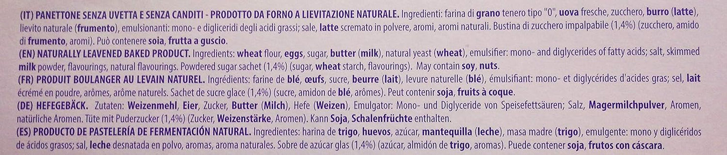 Bauli Il Panettone - Panettone Margherita - Soffice Specialità con Uova Fresche, Burro e Lievito Naturale (Panettone Margherita, 700 gr)
