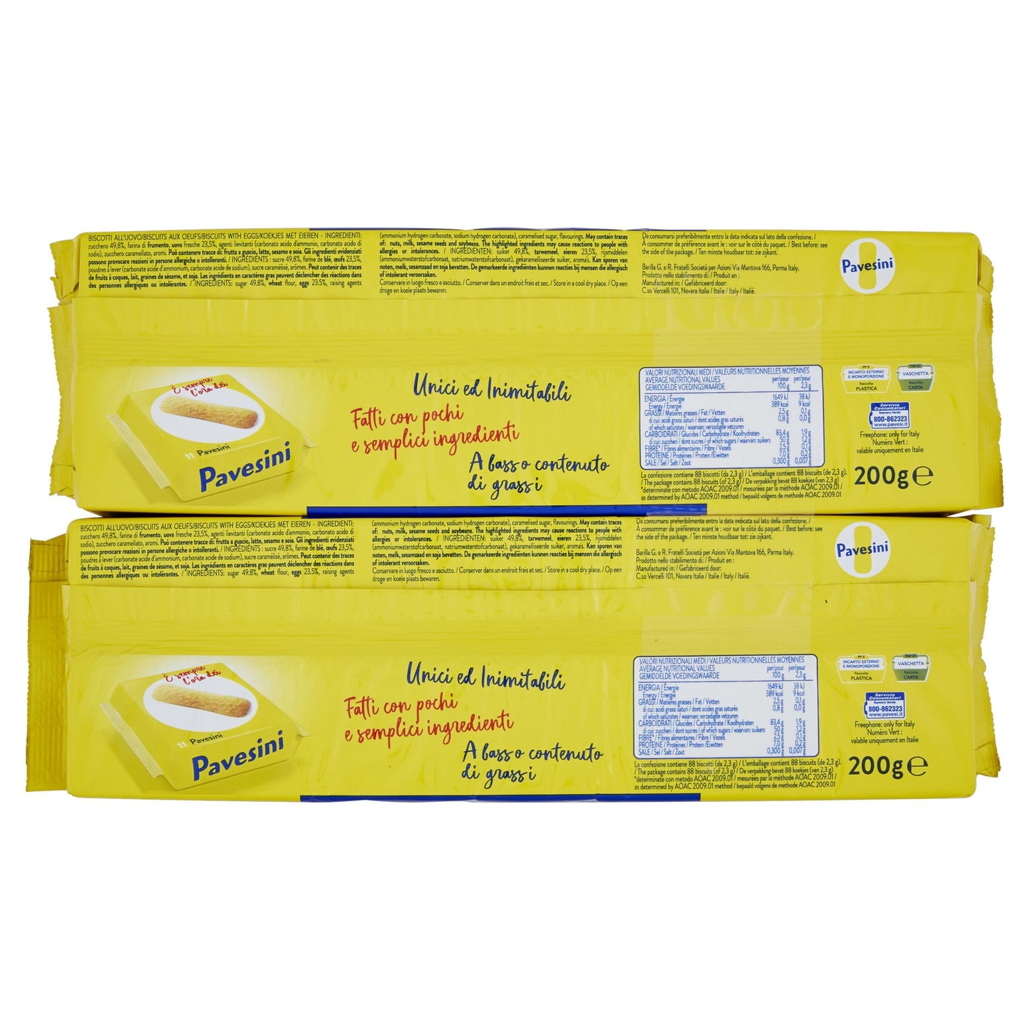 Pavesi Pavesini Classici, Confezione da 400 g con 16 Porzioni Snack