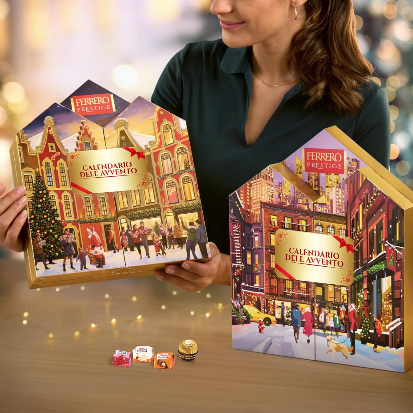 Ferrero Prestige - Calendario Avvento 2024, 25 Specialità Assortite Ferrero Rocher, Ferrero Küsschen e Mon Chéri, Idea Regalo Natale, Confezione da 250 gr