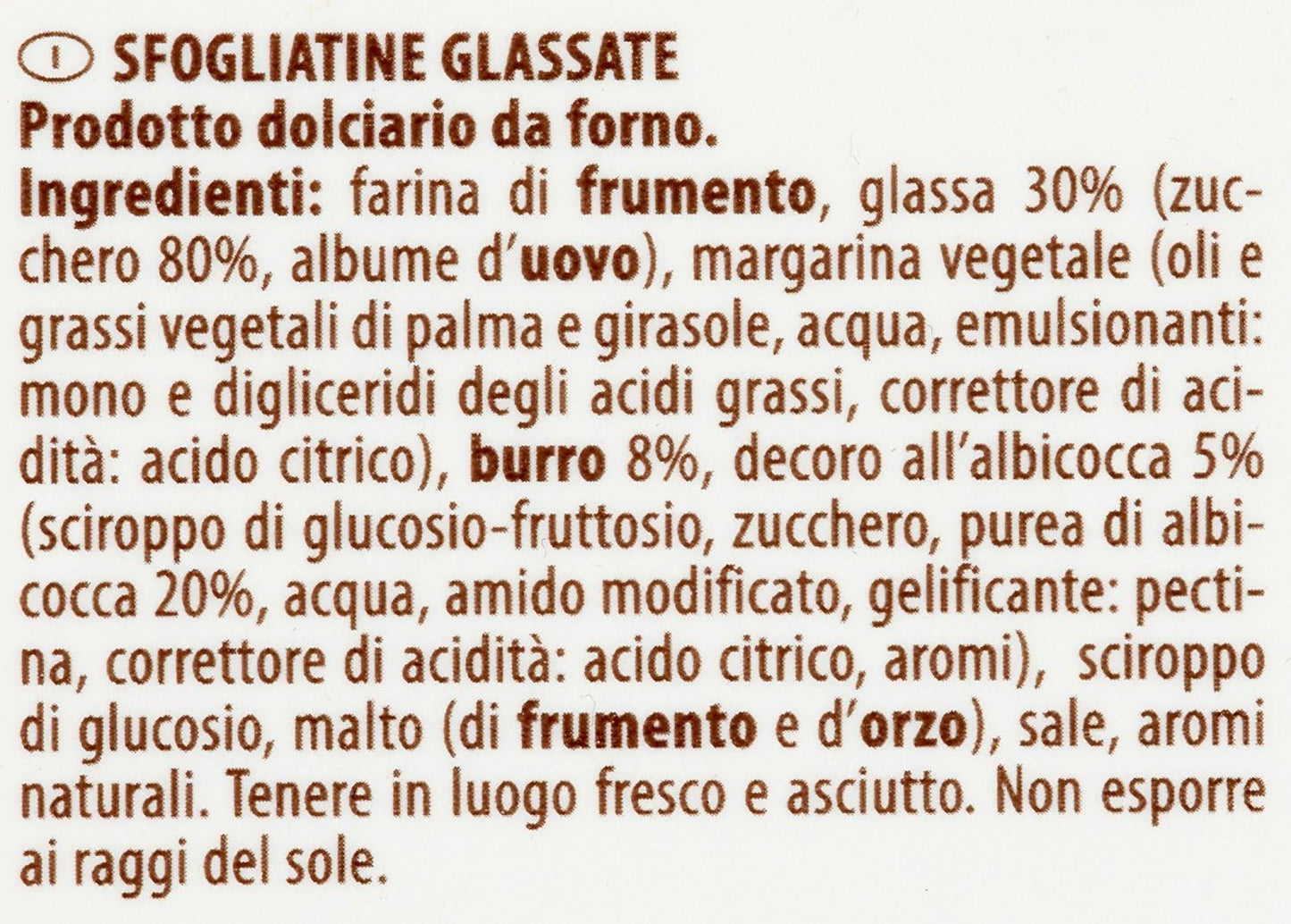 Forno Bonomi: " Sfogliatine Glassate " Pasta sfoglia glassata 135 gr - confezione da 4 - totale 20 Oz [ Italiano]