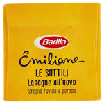 Barilla Emiliane Le Sottili Lasagne All' Uovo con Uova Fresche, Sfoglia Porosa e Delicata, 500 g