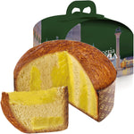 Pasticceria Venezia Panettone Artigianale al Limoncello da 750gr, Impasto con Lievito Madre e Deliziosa Crema di Limoncello, Senza Canditi e Uvetta (Astuccio)