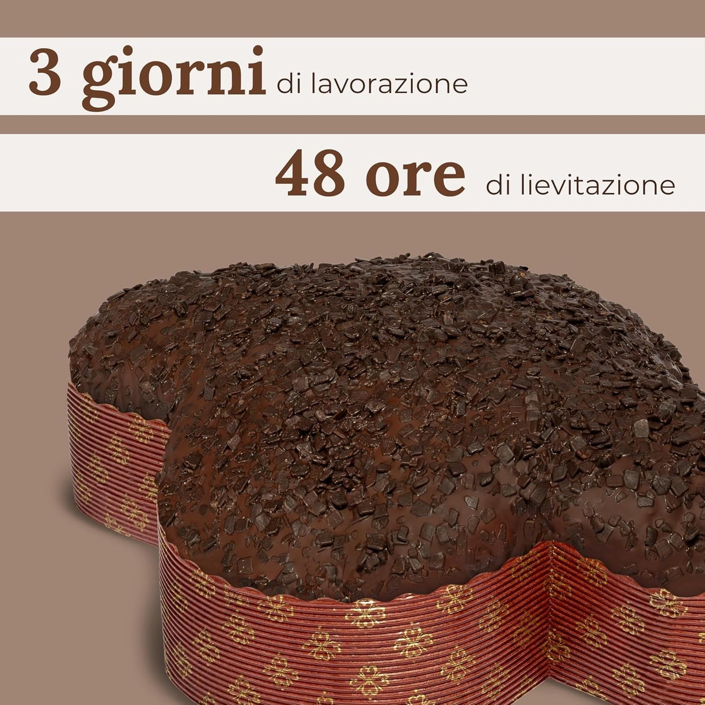 Colomba Artigianale alla Gianduia, 750 gr - Pasticceria Fraccaro 1932, Dolce Pasquale con Crema Gianduia e Glassa al Cioccolato, Senza Canditi, Lievitata Naturalmente, Linea Incarto Regalo