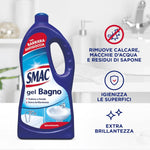 Smac - Detergente Gel Bagno Multisuperficie, Azione Igienizzante e Brillantezza, con Barriera Antigoccia, 850 ml