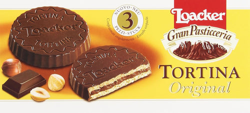 Loacker Gran Pasticceria Tortina Original, Delizie di Cioccolato al Latte - 63 gr