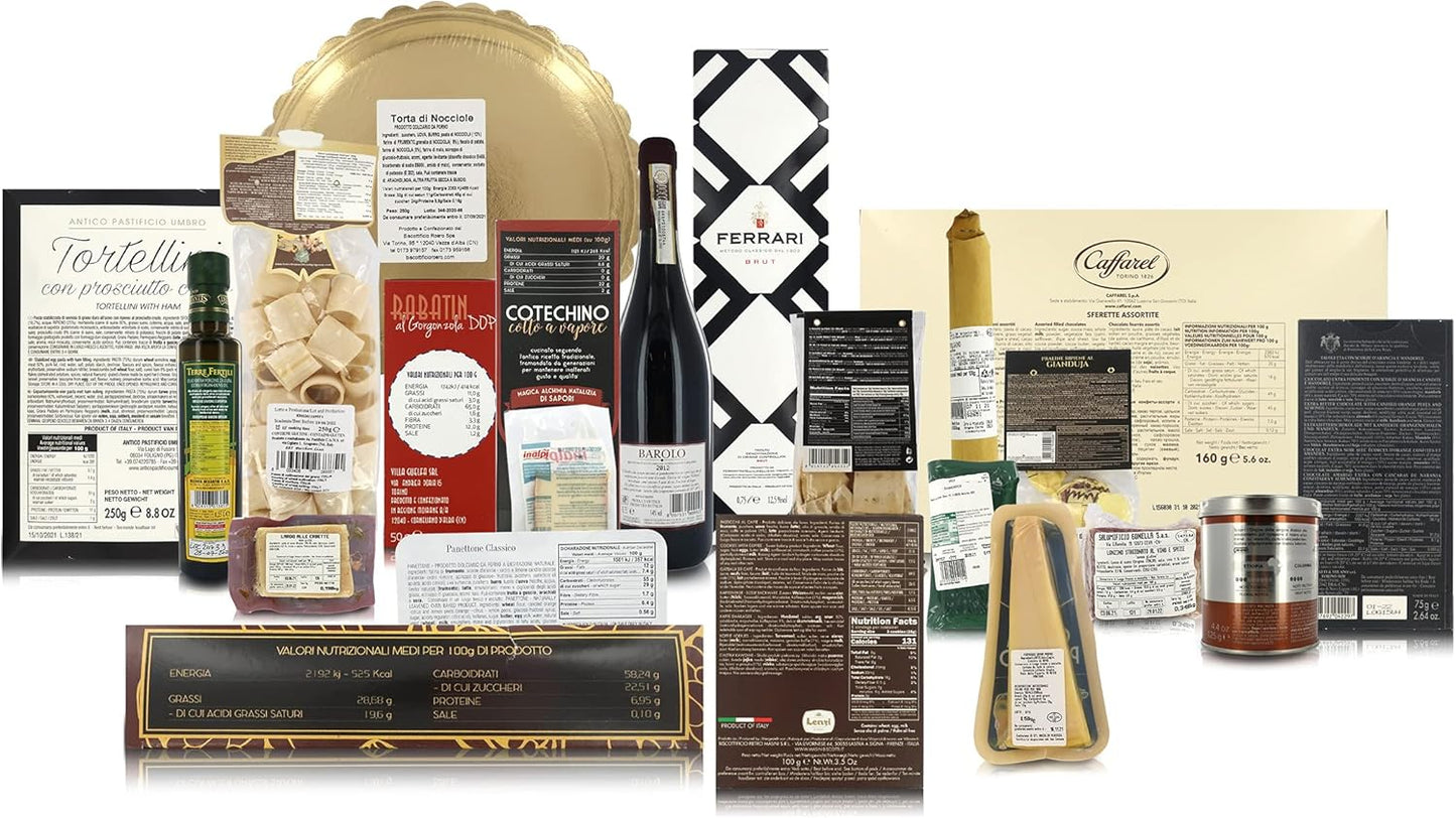 Villa Guelfa Cesto Natalizio ''Selezione'', Specialità Gastronomiche Gourmet In Confezione Regalo Per Natale