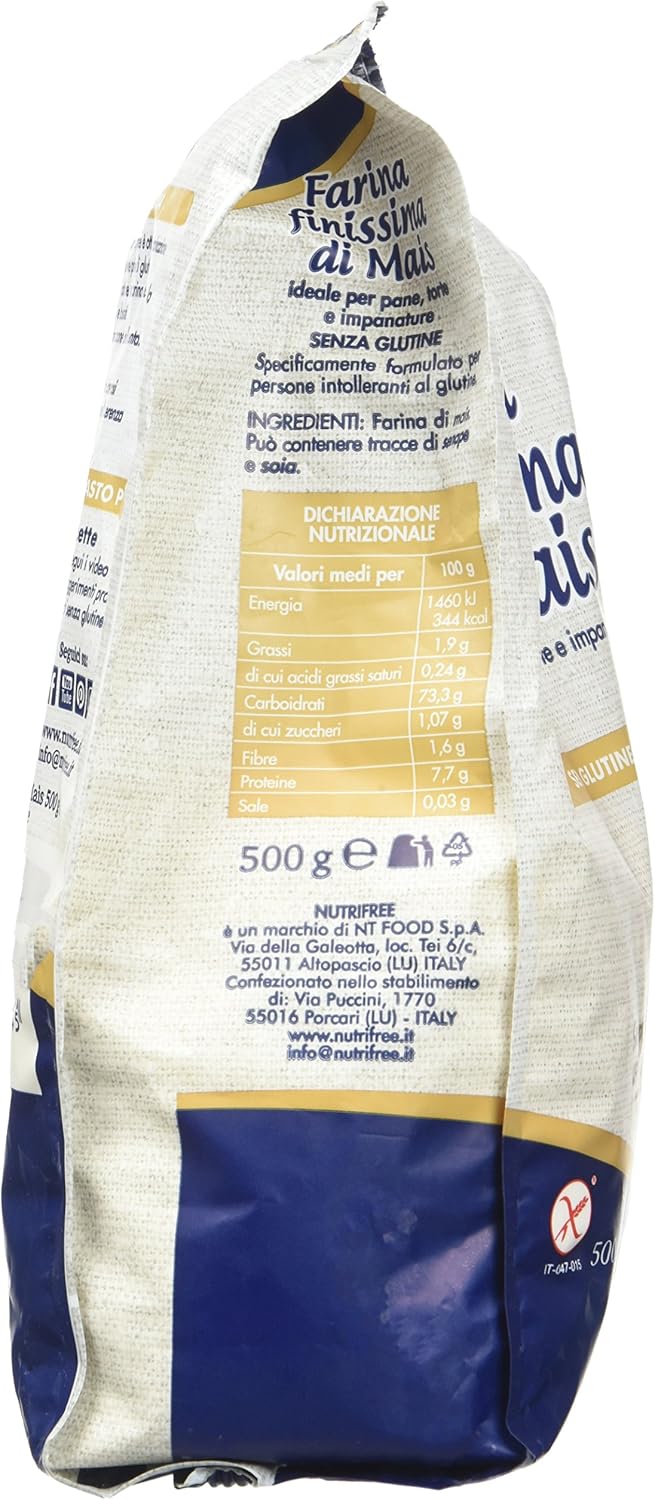 Nutrifree Farina Mais Finissima, Senza glutine - 500 g