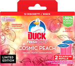 Duck Fresh Discs - 2 Ricariche da 6 Dischi Gel Igienizzanti WC, Fragranza Pesca e Orchidea, Confezione da 2 Applicatori e 12 dischetti