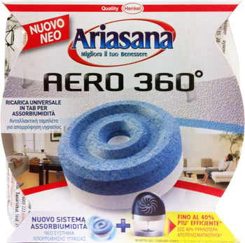 12 x ARIASANA Assorbiumidità Aero 360° Ricarica Inodore 450 Gr.