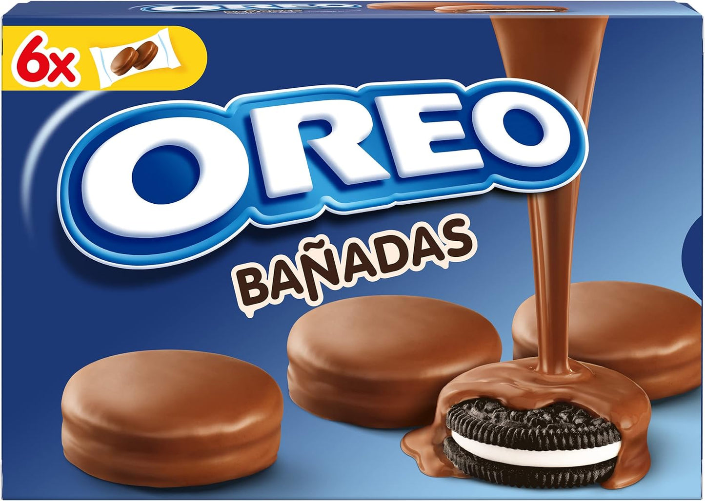 OREO MILK CHOC biscotto cacao con ripieno alla vaniglia ricoperto di cioccolato a latte 246 gr. - [Pack 5]