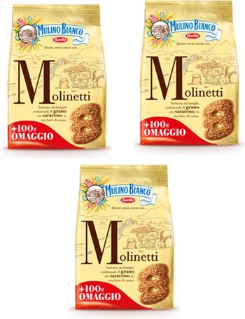 3 x Mulino Bianco Molinetti Italian Biscuits Cookies 700 g