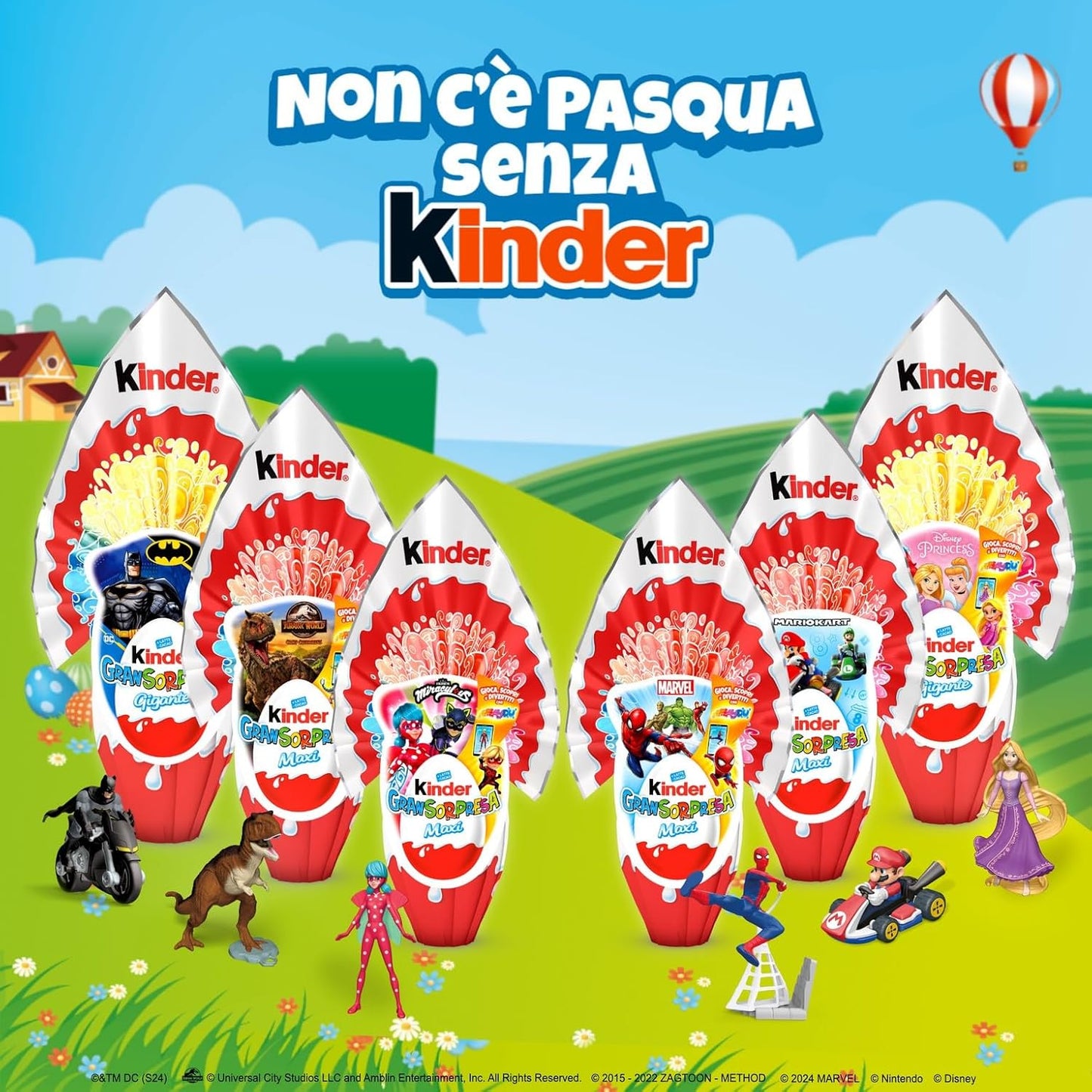 Kinder GranSorpresa Maxi MarioKart - Uovo di Pasqua Kinder 2024, Finissimo Cioccolato al Latte con Sorpresa Super Mario Kart, Idea Regalo Pasqua, 220 Grammi