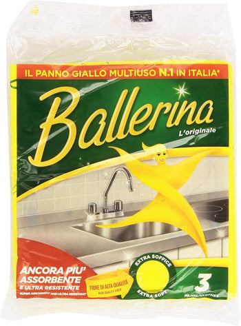 Ballerina Panno Giallo, Multiuso, 3 Pezzi