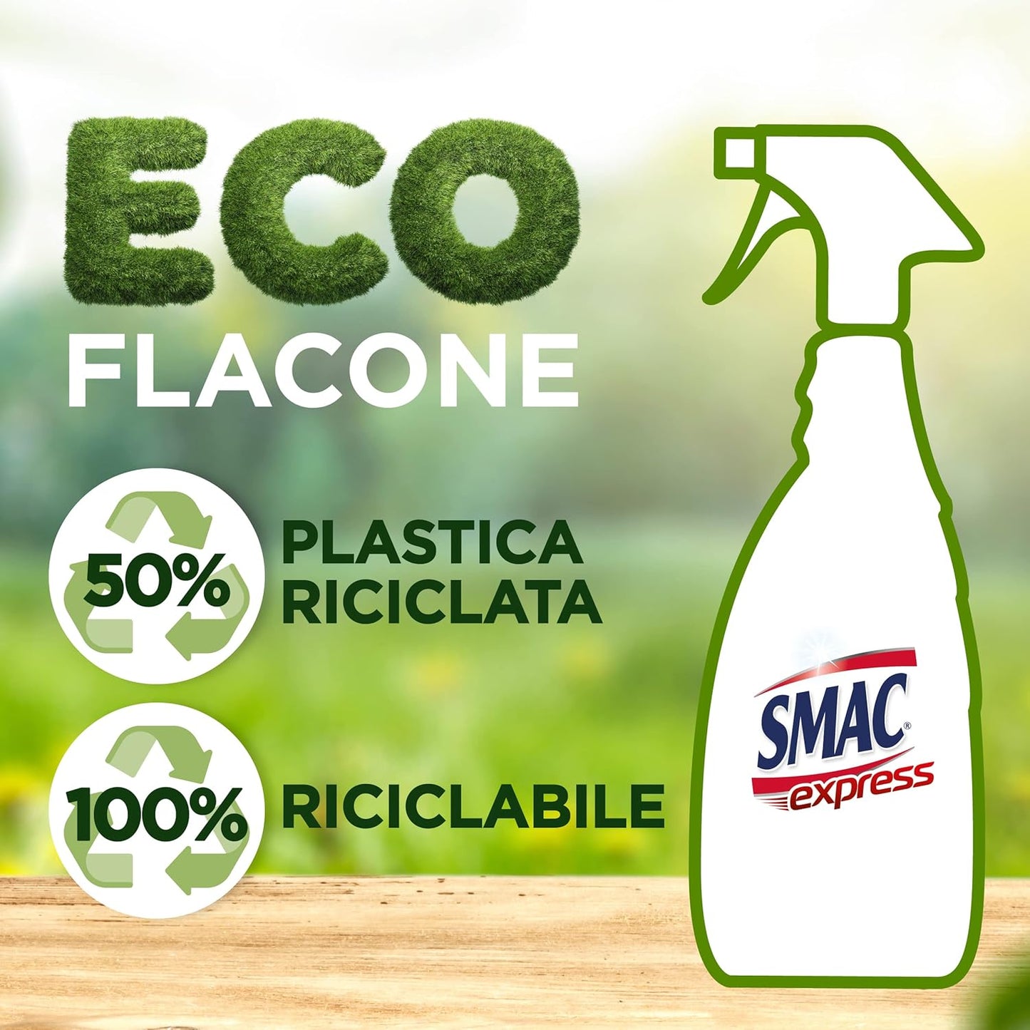 Smac Express - Scioglicalcare Igienizzante Spray, Detergente Anticalcare Bagno con Scudo Attivo, 650 ml