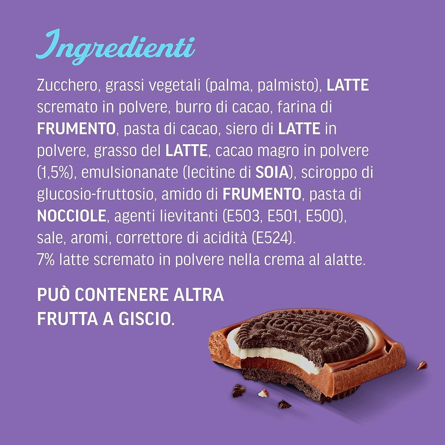 Milka, Oreo Sandwich, Tavoletta di Cioccolato al Latte Ripieno di Biscotti Oreo, 100% Latte Alpino, Cacao Sostenibile, 92g