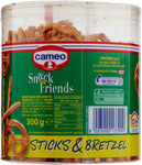 Cameo Snack Friends Sticks & Bretzel 300 g, Salatini Aperitivo, Mix di Sticks e Bretzel Alsaziani con Granelli di Sale in Superficie da Gustare in una Pratica Confezione da 300 g Complessivi